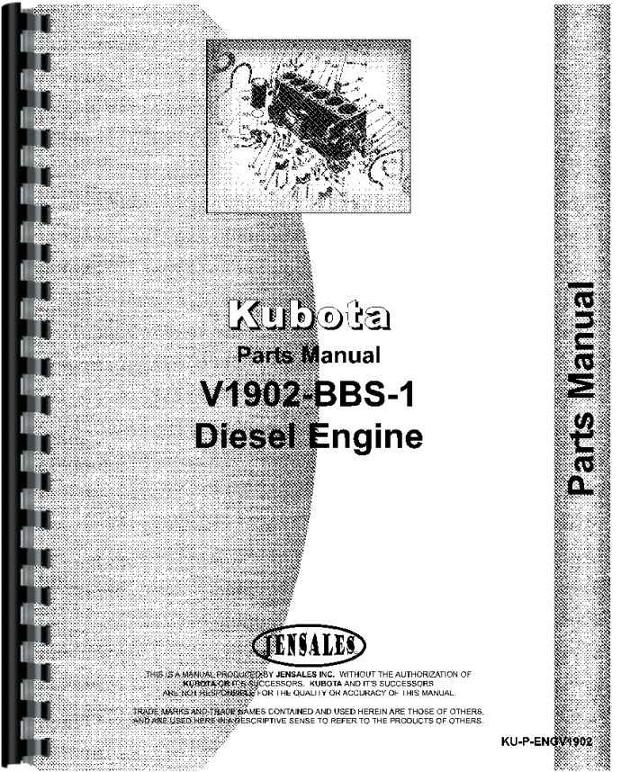 kubota engine parts manual free